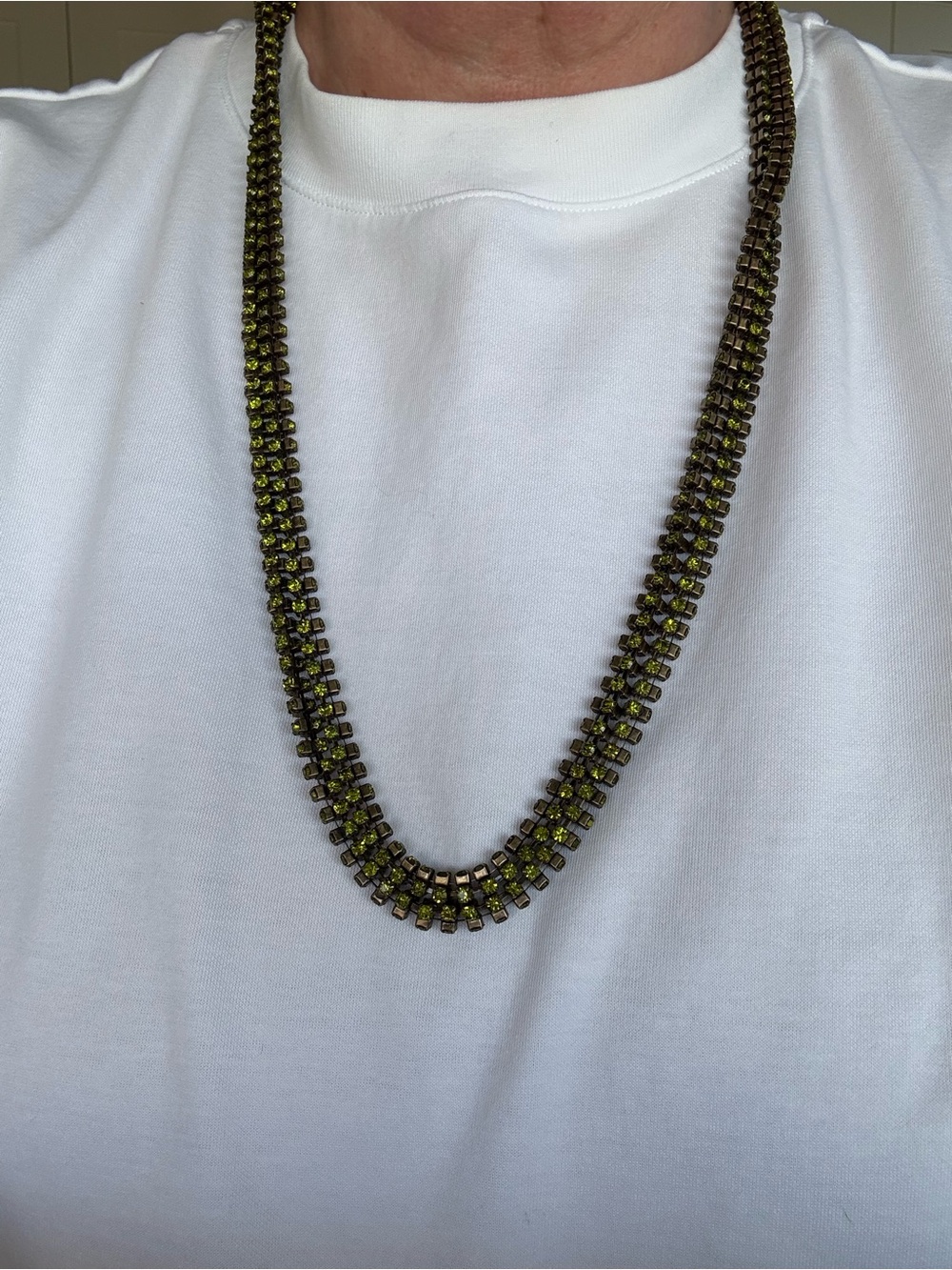 J. Crew Green Rhinestone Women's Necklaces